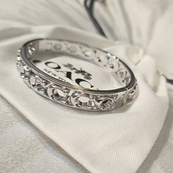 Coach Silver Braided Bangle - Picture 6 of 6